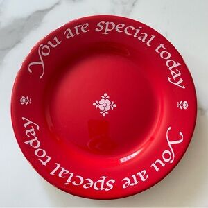 Waechtersbach Plate You Are Special Today Red Plate Co. 1979